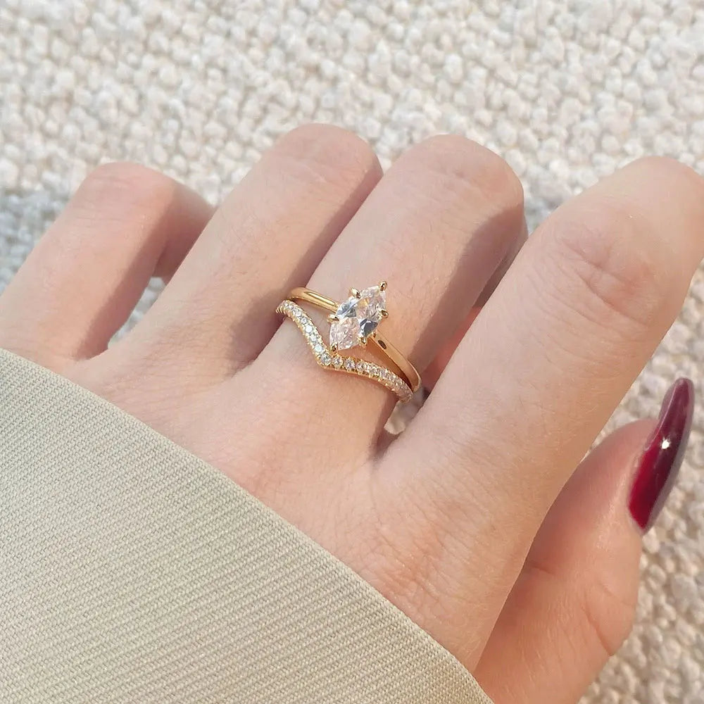 1CT Marquise Cut Ring