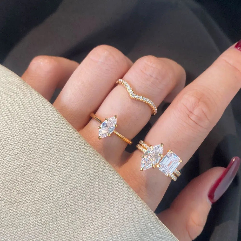 1CT Marquise Cut Ring